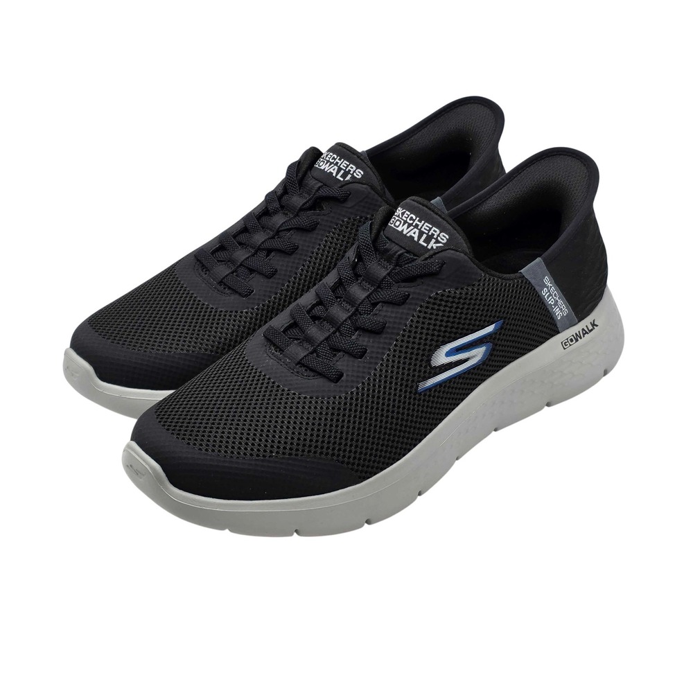 Skechers Slip-Ins GO WALK Flex Hands Up Sneakers Men's Size 11 Black Gray NEW